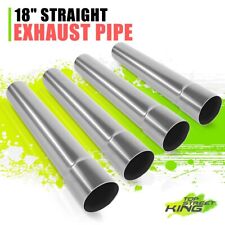 4x 3 Od Mild Steel Diy Custom Exhaust Tube 18 Inch Long Straight Pipes Piping
