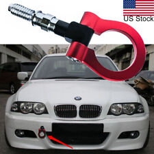 Red Jdm Track Racing Style Aluminum Tow Hook Ring Kit For Bmw 1 3 5 6 X5 X6 Mini