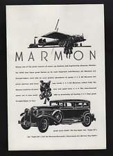 1930 Marmon Big Eight Automobile Car Great Price Fields Print Ad