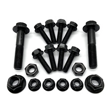 Fits Jeep Wrangler Tj 97-06 Shock Bolts Complete Kit Front And Rear 10.9 Black
