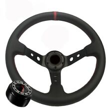 Civic Prelude Cr-v Rsx Fit Accord Tl Cl S2000 Black Deep Dish Steering Wheelhub