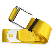 Retrobelt Yellow Aviation Lap Belt 75 No Hardware Safety Seatbelt Classic