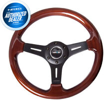 New Nrg Steering Wheel Classic Wood Grain Black Spokes 330mmhardware St-015-1bk