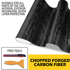 24k Chopped Forged Carbon Fiber Gloss Matte Titanium Vinyl Wrap Sticker Decal Us