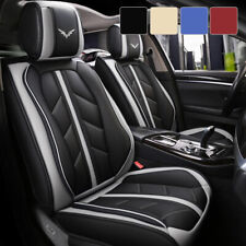 5 Car Seat Covers Full Set Waterproof Pu Leather Seat Cushion Covers For Toyota