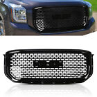For 15-2020 Gmc Yukon Xl Mesh Denali Style Front Grille Grill Hood Glossy Black
