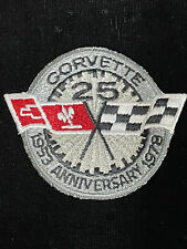 1953-1978 Chevrolet Corvette 25th Silver Anniversary Embroidered Patch Badge-new