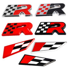 3d Racing R Flag Emblem Badge Sticker For Cupra Car Body Fender Trunk Decoration