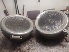 Antique Pair Of 1920s Automobile Headlamp S Tilt Ray Lenses W. Hinged Fronts