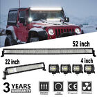 52 Led Light Bar 22 4 Pods For Jeep Wrangler Jk Tj Yj Cj Combo Driving