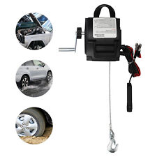 Portable Electric Winch 12v 2000lb Remote Towing Hitch Truck Trailer Boat 300w