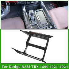 Carbon Console Gear Shift Panel Cup Holder Cover For Dodge Ram 1500 Trx 2021 -24