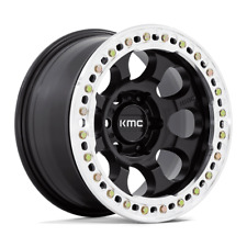 17 Inch Wheel Black Silver For Jeep Gladiator Kmc Riot Km237 Beadlock 17x9 -12