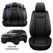 Full Set Leather 5 Sits Car Seat Cover Cushion For 2011-2020 Jeep Grand Cherokee