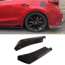For Mazda 2 3 6 Universal Rear Bumper Lip Spoiler Splitter Diffuser Glossy Black