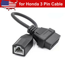 Fit For Honda 3pin To 16pin Obd2 Car Diagnostic Adapter Convertor Scanner Cable