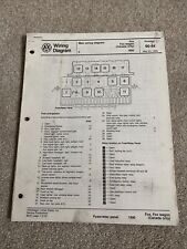 1990 Vw Fox Wagon Main Wiring Diagram Service Repair Shop Manual Canada Only