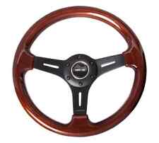 Nrg Innovations Classic 330mm Wood Grain Steering Wheel W Black Spokes New
