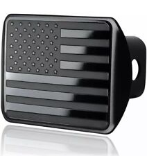 Usa Us American Flag Black Metal Trailer Towing Hitch Cover Fits 2 Receivers