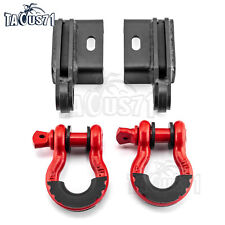 2pcs Front Tow Hook Brackets D-ring Shackles For 2009-2022 2023 Toyota Tacoma