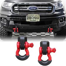 Front Tow Hook Shackle Mounts And D-rings Fits 19-22 Ford Ranger