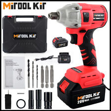 20v Cordless Impact Wrench 12 370ft High Torque Brushless Drill With Battery