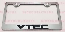 Vtec Stainless Steel Finished License Plate Frame Holder Rust Free