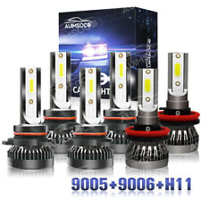 For Honda Civic 2006-2013 2014 Car 6000k Headlamps Led Lights Fog Bulbs Combo