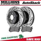 Front Drilled Slotted Brake Rotors Black Pads For Chevy Silverado 1500 Classic