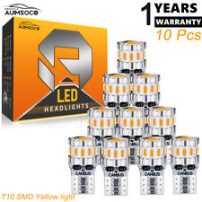 10pcs T10 Canbus Led License Plate Light Interior Light 3000k Orange Light Bulbs