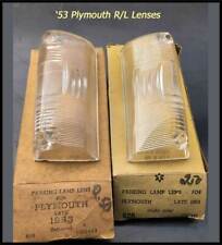 Nos 1953 Plymouth Parking Lenses Pair Cranbrook Cambridge Belvedere Suburban