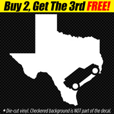 Texas State Jeep Decal Sticker 4x4 Fits Wrangler Jk Rubicon Funny Go Anywhere