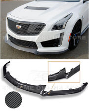 For 16-19 Cadillac Cts-v Carbon Fiber Package Front Bumper Lower Lip Splitter
