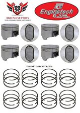 Ford Mercury Lincoln 460 V8 68 - 87 Enginetech Dish Top Pistons With Cast Rings