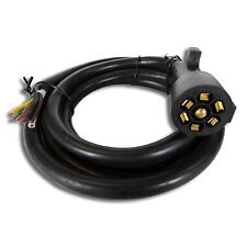 7-way Electrical Plug 8 Feet Cable Rv Towing Trailer Brake Wiring Harness