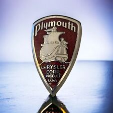 1938 Plymouth Emblem Badge Grille Mounted Mayflower 2 Original Survivor Fox Co