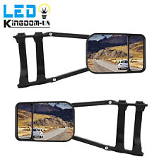 Clip-on Tow Mirrors Extension Trailer Safe Hauling 360 Degree Adjustable Strap