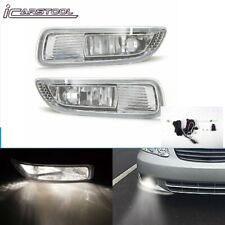 Clear Lens Bumper Fog Lights Kit For 2003 2004 Toyota Corolla With Switch Bulbs