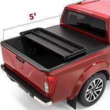 5ft Soft Tri-fold Tonneau Cover Truck Bed For 2005-2023 Nissan Frontier W Lamp