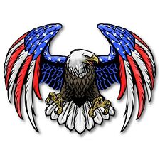 New Bald Eagle Usa American Flag Car Truck Window Decal Sticker Vinyl Patriotic