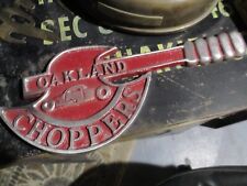 Vtg Oakland Choppers Car Club Plaque Hatchet Hot Rat Rod Speed Chop Shop Kustom