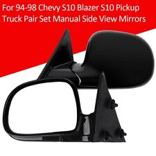 For 94-98 Chevy S10 Blazer S10 Pickup Truck Pair Set Manual Side View Mirrors