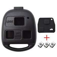 3 Rubber Button Pad Switch Remote Car Key Shell Fob For Toyota Land Cruiser