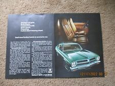1972 Pontiac Ventura Ii Sprint Car Ad 2 Seperate Pages