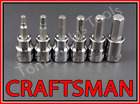 Craftsman Hand Tools 6pc 38 Metric Mm Hex Allen Key Bit Ratchet Socket Set