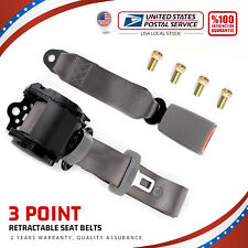 1x Universal 3 Point Retractable Gray Seat Belts For Dodge Magnum 2005-2008