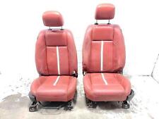 2010 - 2012 Ford Mustang Front Seat Pair Red W White Stripe