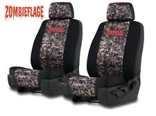 Neoprene Zombie Camo Seat Covers For 2008-2013 Chevy Silverado Bucket Seats