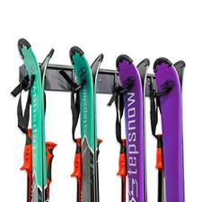 Raxgo Ski Wall Rack Holds 4 Pairs Of Skis Skiing Poles Or Snowboard