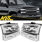 Headlights For 2003-2006 Chevy Silverado Avalanche 1500 2500 With Bulbs Set